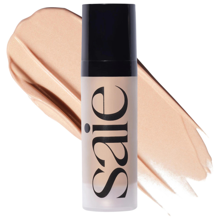 : پرایمر و هایلایتر مایع Saie Glowy Super Gel شید Warmglow 
