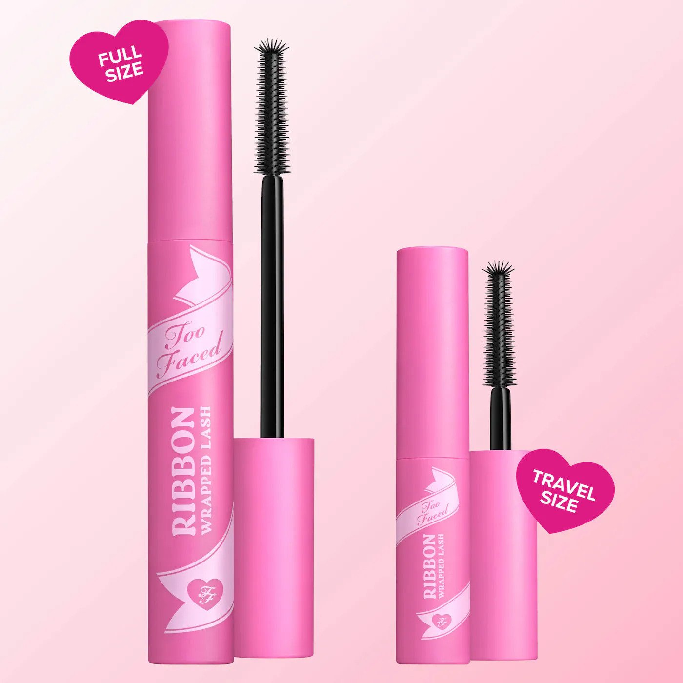 تفاوت سایزی ریمل مینی سایز و فول سایز Too Faced Ribbon Wrapped Lash